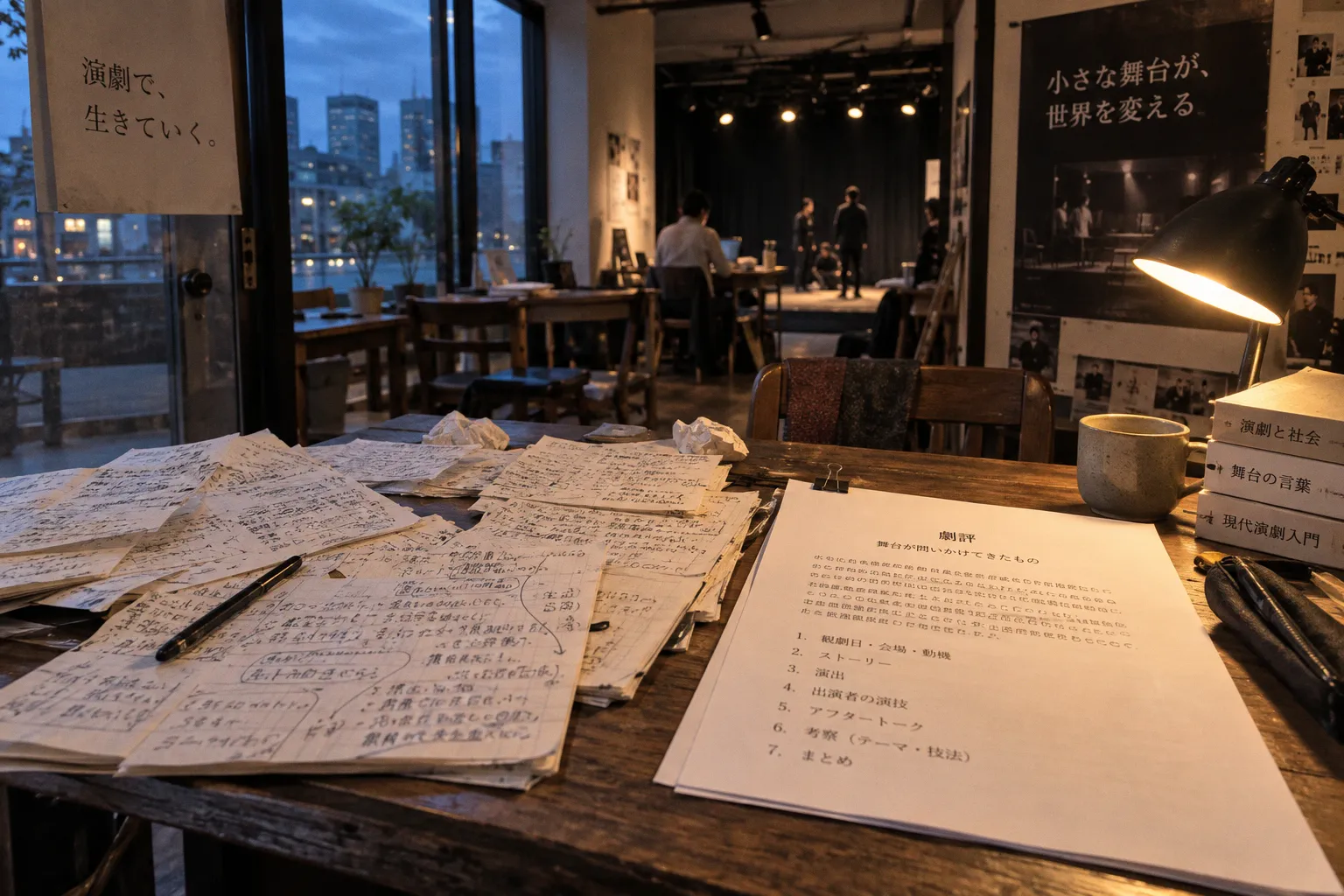 小劇場劇評のメモ書きを構成へ変える前後で何が変わる?論理的な文章への昇華法
