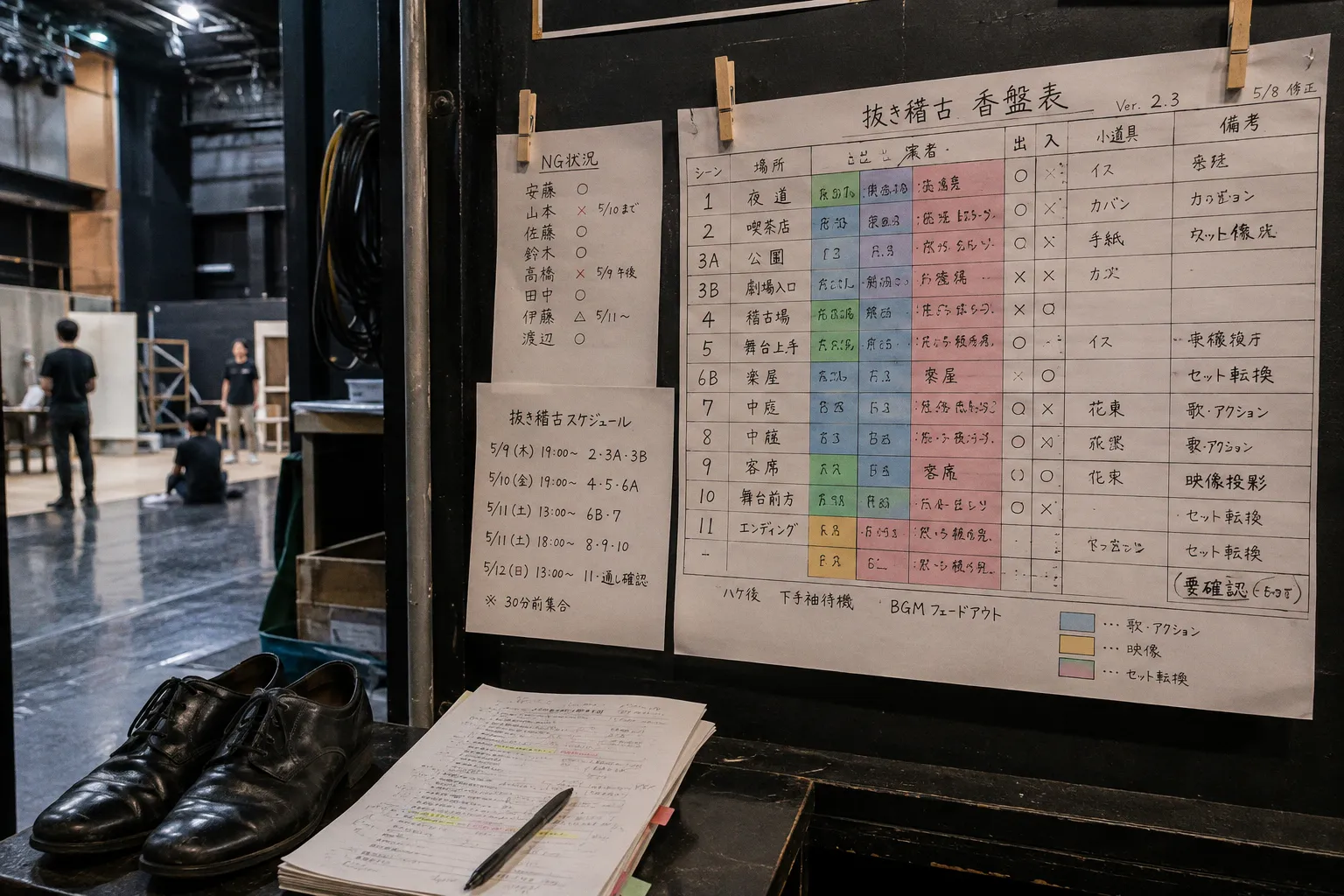 小劇場の香盤表作成を最短で終わらせる抜き稽古管理の基本
